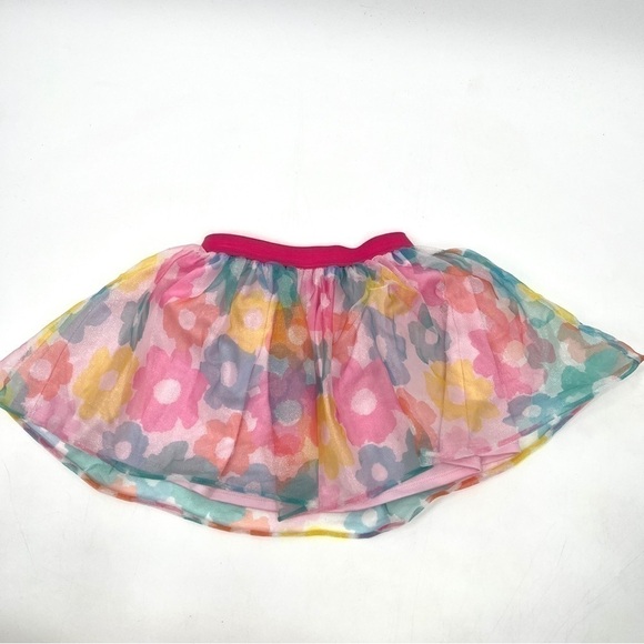 DISNEY MINNIE Girl's Pink & Blue Floral Lined Skirt Size 4T - Picture 1 of 10